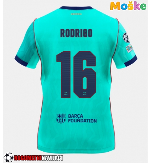 Moške Nogometnih dresov Barcelona Rodri Hernandez #16 Tretji 2026-27 Kratki rokavi Moške Nogometnih dresov Barcelona Rodri Hernandez #16 Tretji 2026-27 Kratki rokavi